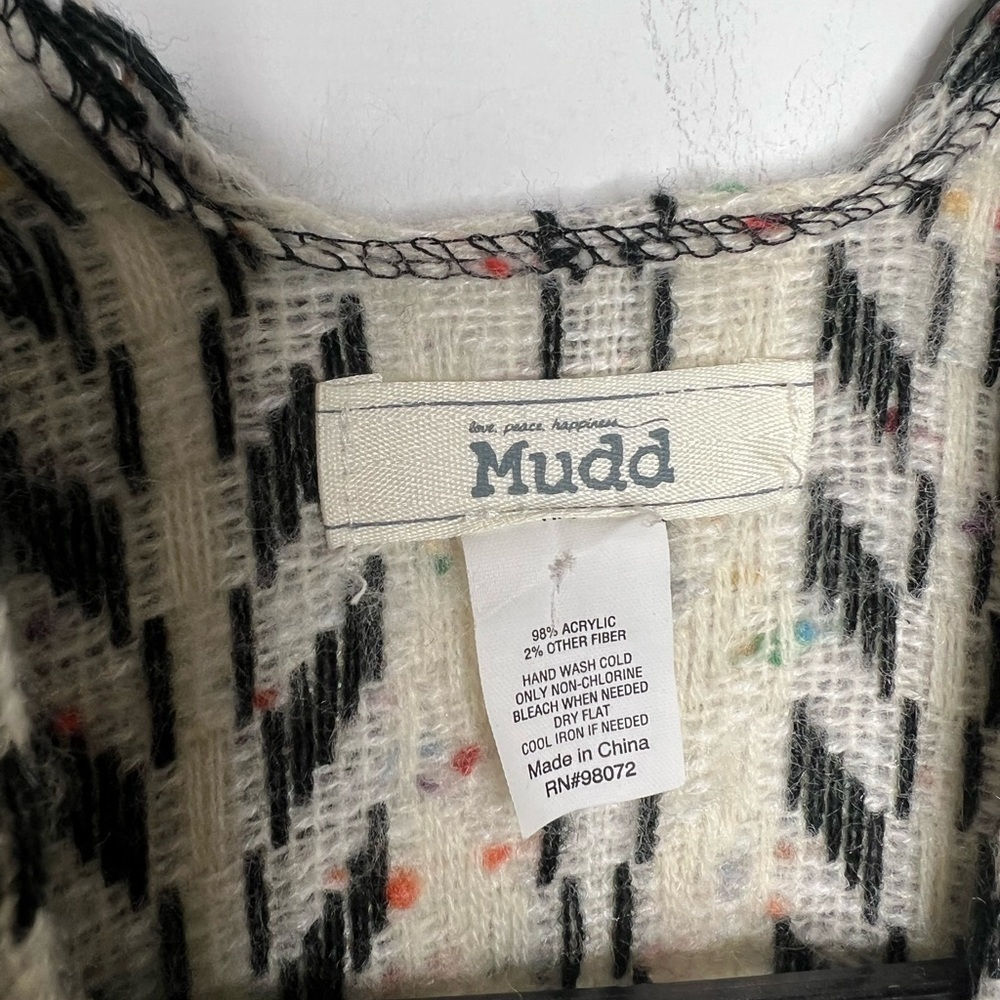 One Size Oversize Boho Print Sweater Shrug - Picture 2 of 5